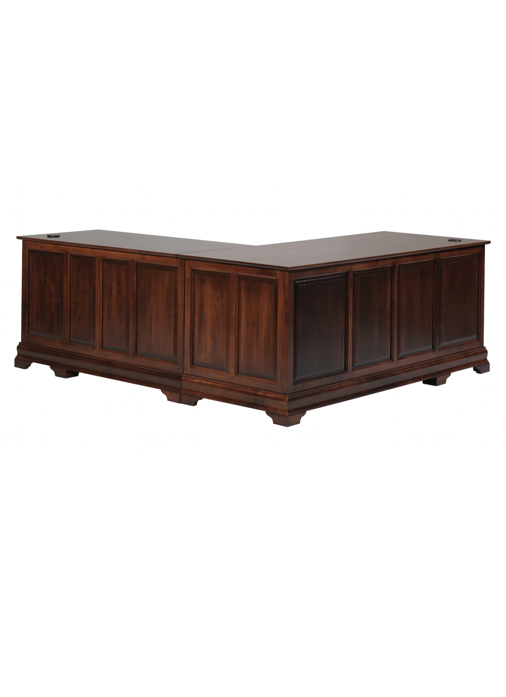 Customizable Bordeaux L-Shaped Desk — Miller's Home Furnishings